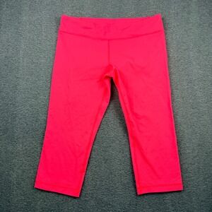 Under Armour Allseasongear Fitted Capri Leggings Pink Womens Large‎ LG/G
